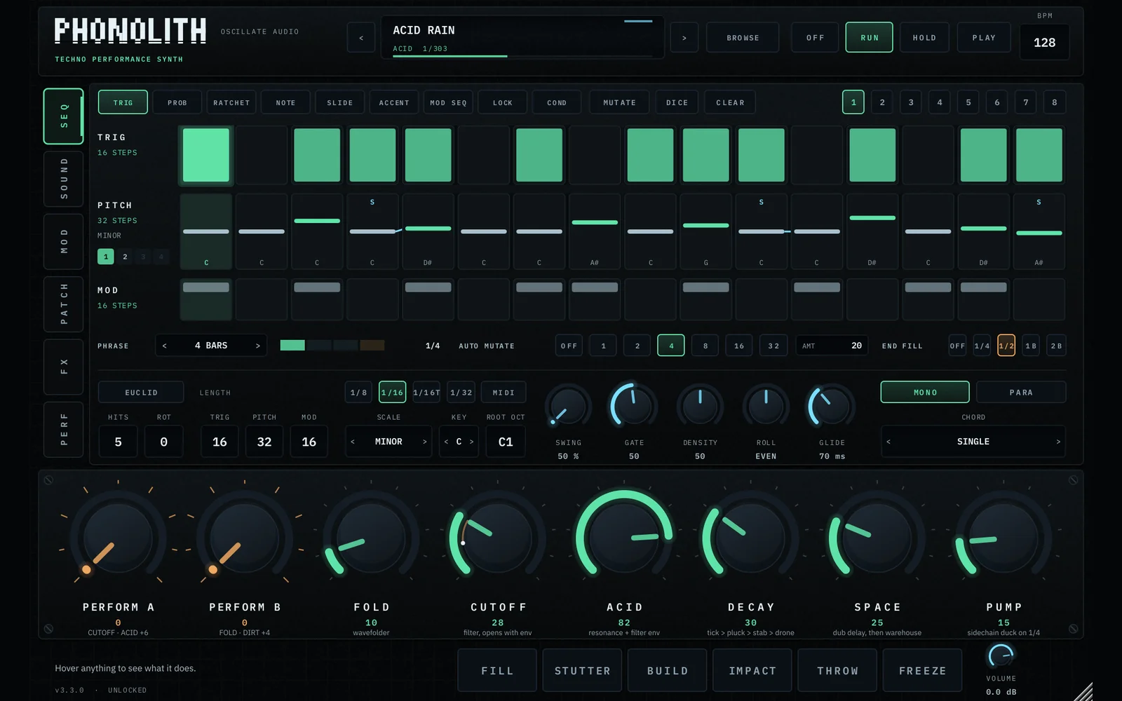 The full PHONOLITH interface