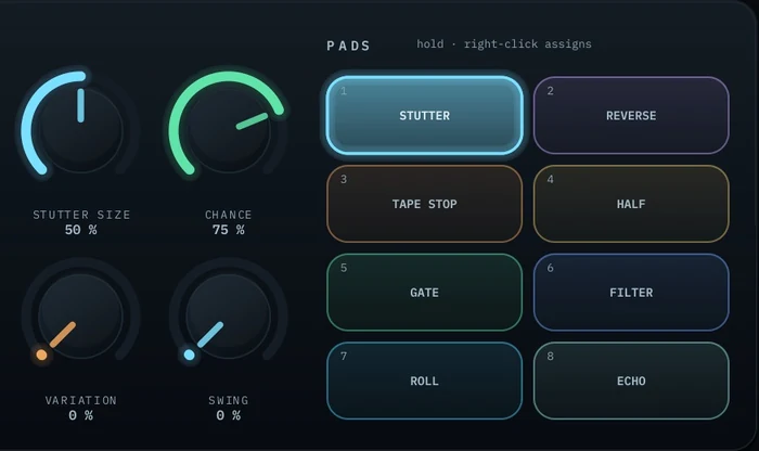 SPALL · Eight pads to hold